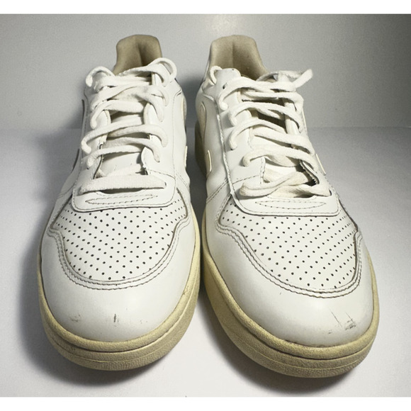 Veja Campo Women’s Size 10 White Leather Sneakers Low Top Casual Shoes V Logo - Picture 3 of 8